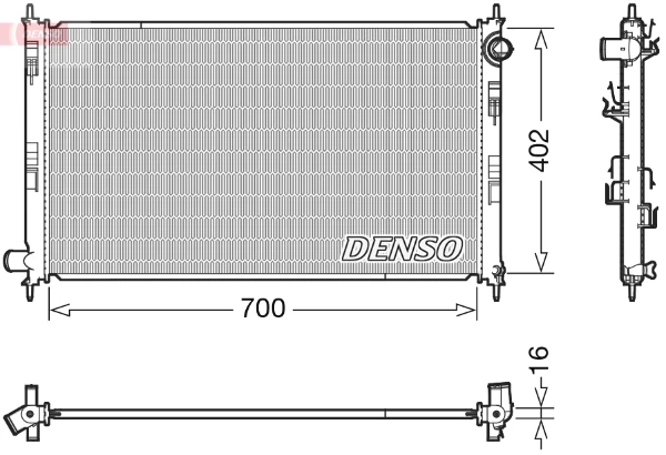 Radiador refrigeración del motor DRM45040 Denso