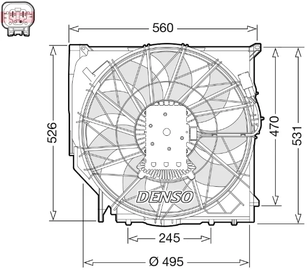 Ventilador de radiador DER05008 Denso