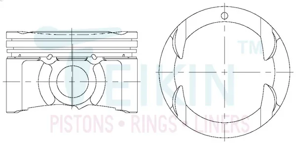 Juego de pistones para motor, STD 42211STD Teikin