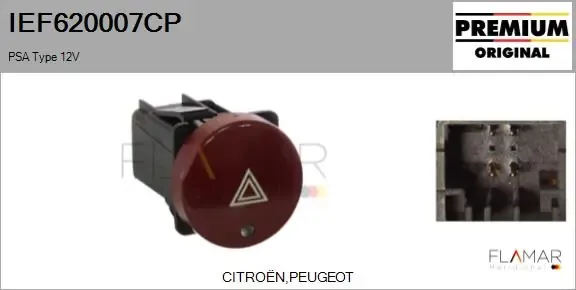 Boton de luz de emergencía IEF620007CP Flamar