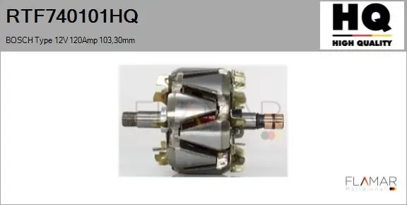 Rotor del alternador RTF740101HQ Flamar