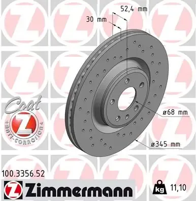 Disco de freno 100335652 Zimmermann