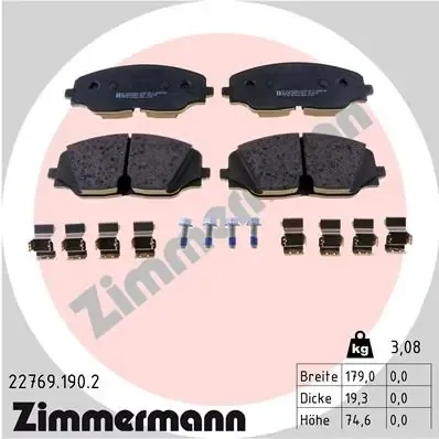 Pastillas de freno 227691902 Zimmermann