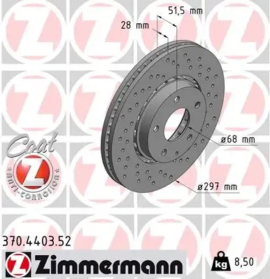 Disco de freno 370440352 Zimmermann