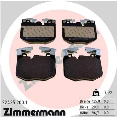 Pastillas de freno 224252001 Zimmermann