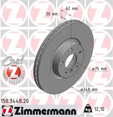 Disco de freno 150344820 Zimmermann