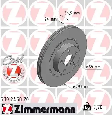 Disco de freno 530245820 Zimmermann
