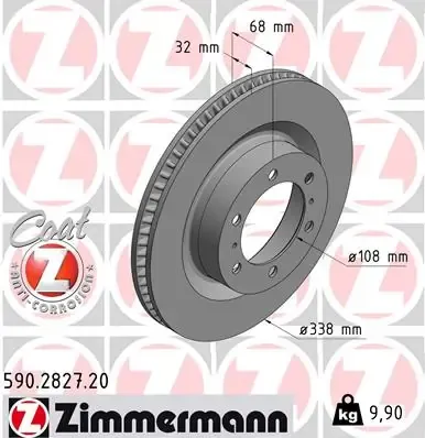 Disco de freno 590282720 Zimmermann