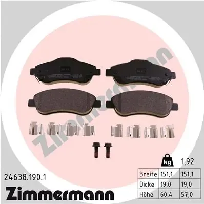 Pastillas de freno 246381901 Zimmermann