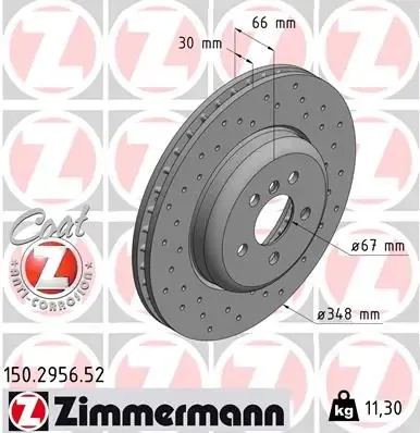 Disco de freno 150295652 Zimmermann