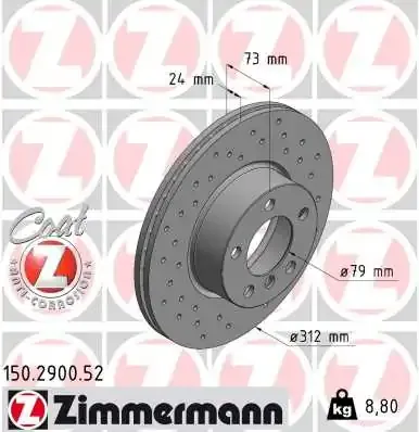 Disco de freno 150290052 Zimmermann
