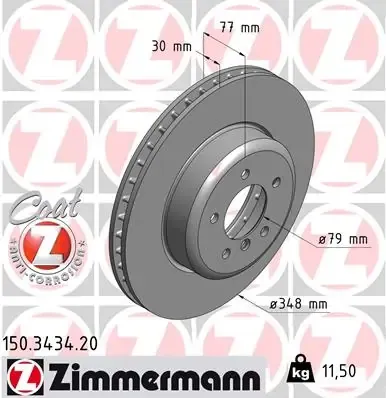 Disco de freno 150343420 Zimmermann