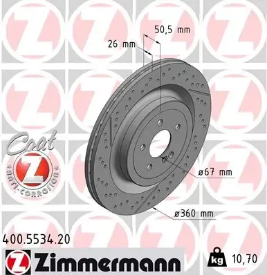 Disco de freno 400553420 Zimmermann