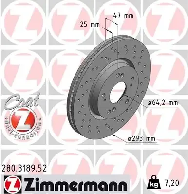 Disco de freno 280318952 Zimmermann