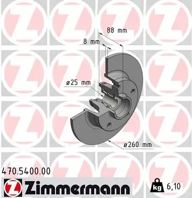 Disco de freno trasero 470540000 Zimmermann
