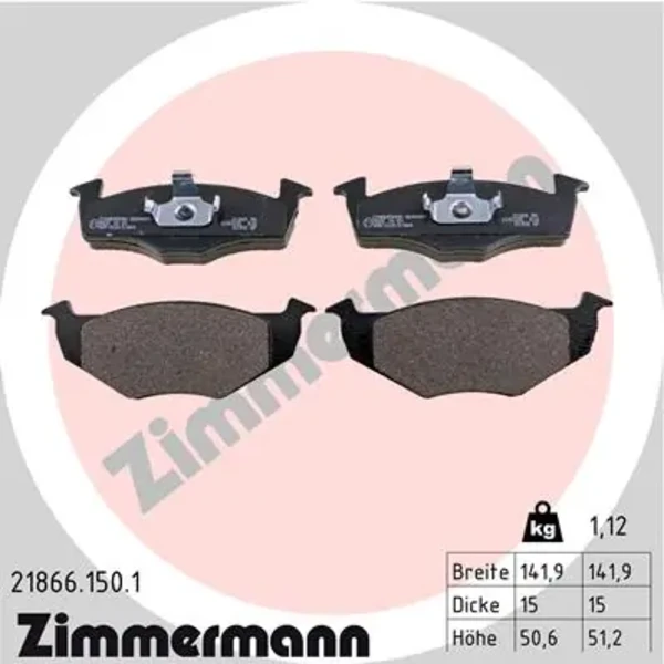 218661501 Zimmermann pastillas de freno delanteras