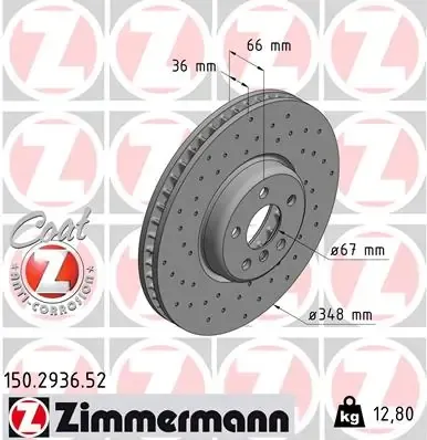 Disco de freno 150293652 Zimmermann