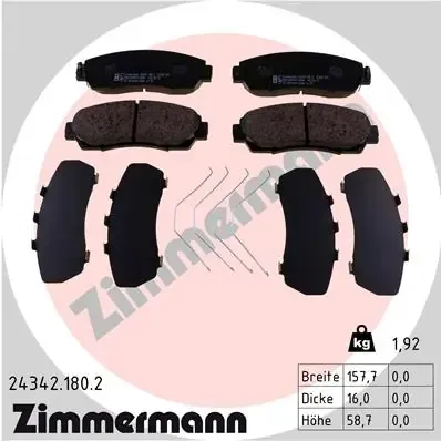 Pastillas de freno 243421802 Zimmermann