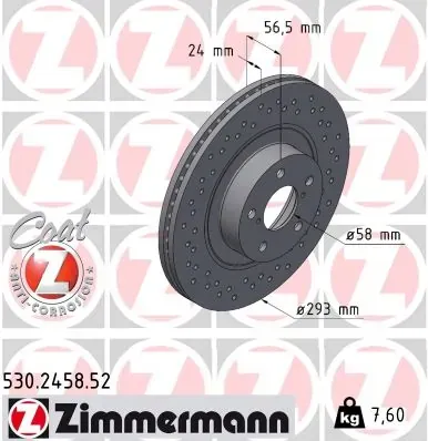 Disco de freno 530245852 Zimmermann