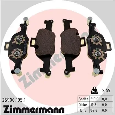 Pastillas de freno 259001951 Zimmermann