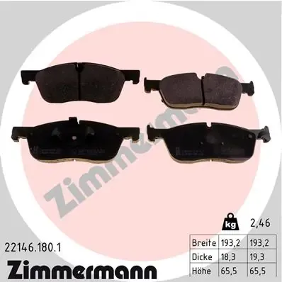 Pastillas de freno 221461801 Zimmermann