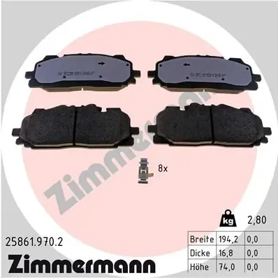 Pastillas de freno 258619702 Zimmermann