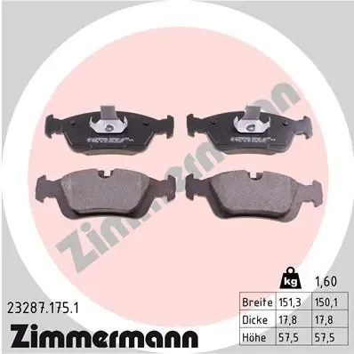 Pastillas de freno 232871751 Zimmermann