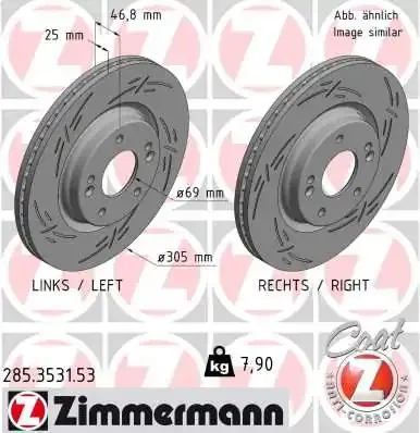 Disco de freno 285353153 Zimmermann