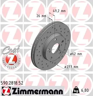 Disco de freno 590281852 Zimmermann