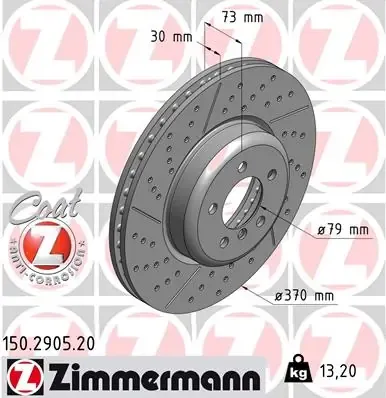 Disco de freno 150290520 Zimmermann