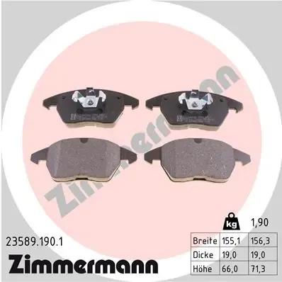Pastillas de freno 235891901 Zimmermann