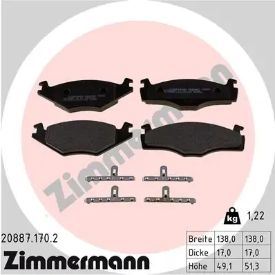 Pastillas de freno 208871702 Zimmermann