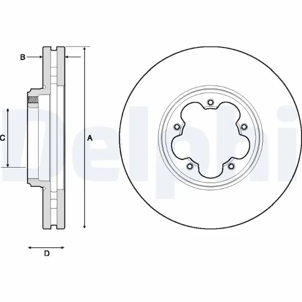 Disco de freno BG9150 Delphi