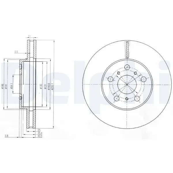 Disco de freno BG2711 Delphi