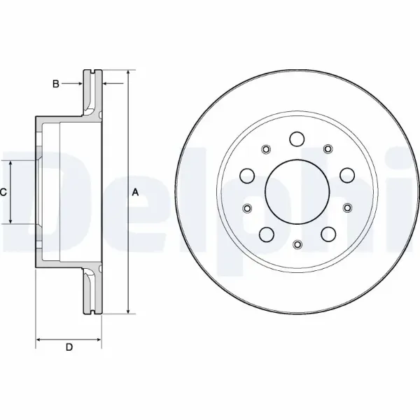 DELPHI BG4279 FRENO a disco disco disco dischi freno 292,2 mm per