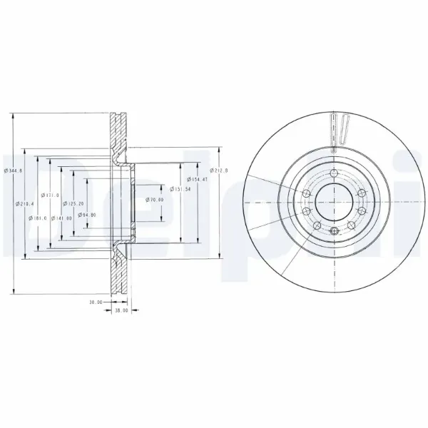 Disco de freno BG9098 Delphi