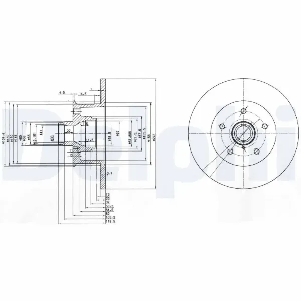Disco de freno BG310 Delphi