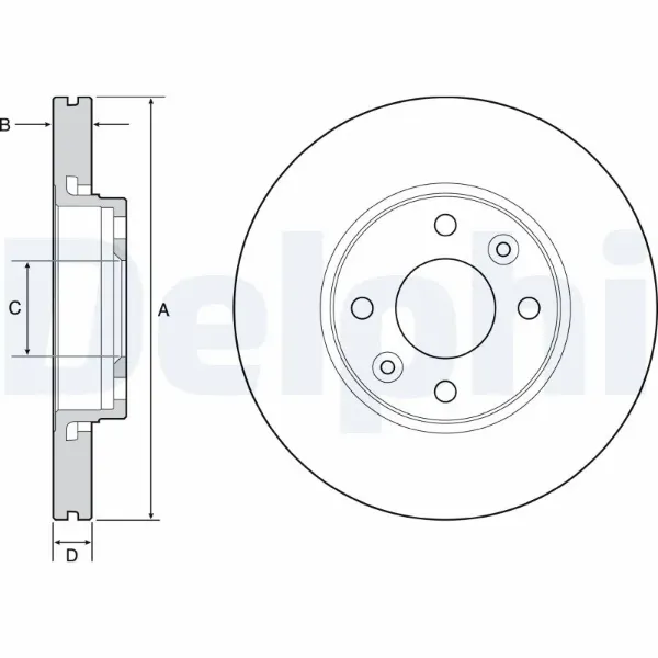 Disco de freno BG4459C Delphi