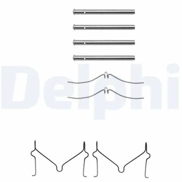 Juego de resortes de sujeción de pastillas de freno delanteras LX0143 Delphi