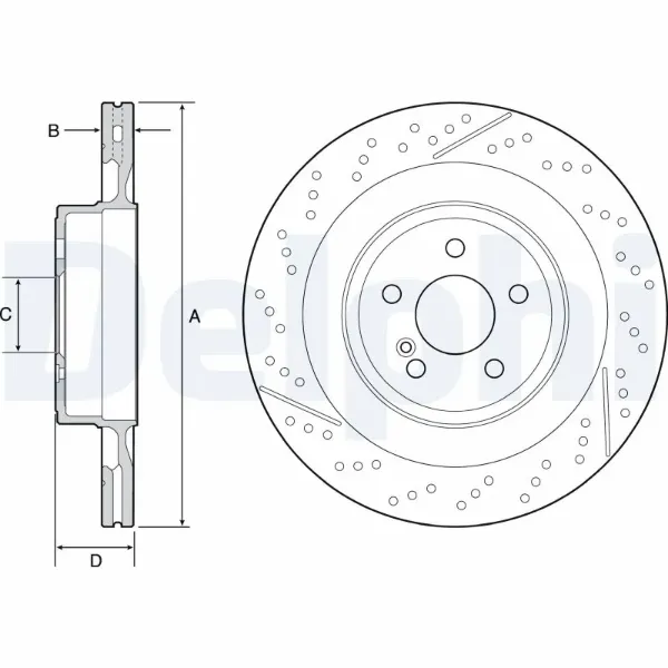Disco de freno trasero BG9118C Delphi