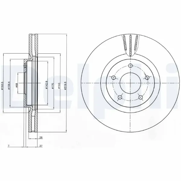 Disco de freno BG4231C Delphi