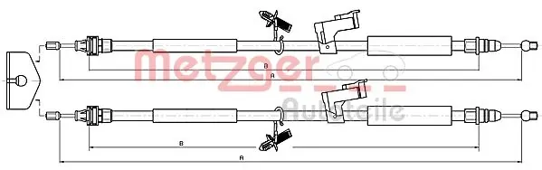 Cable de freno de mano trasero derecho/izquierdo FHB434476 Ferodo
