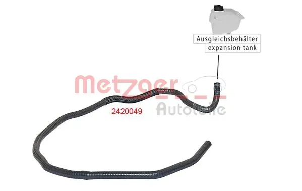Manguera inferior del vaso de expansión HMP3M5H8C012ML Hmpx