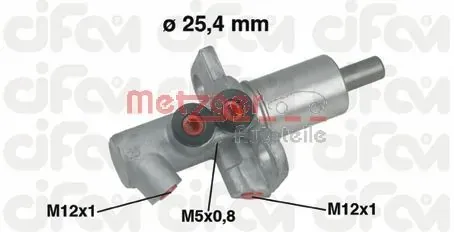 Cilindro maestro de frenos 202458 Metzger