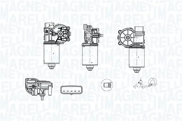 Motor limpiaparabrisas 064379100010 Magneti Marelli