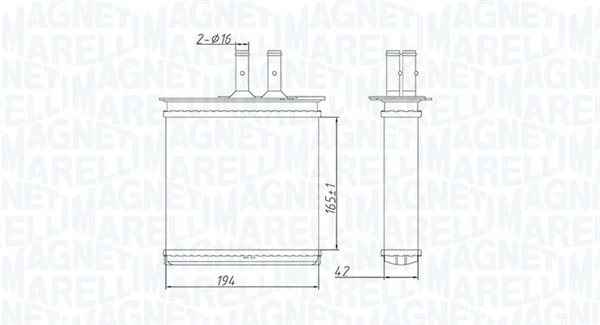 350218493000 Magneti Marelli radiador de calefacción