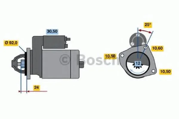Motor de arranque 0986010950 Bosch