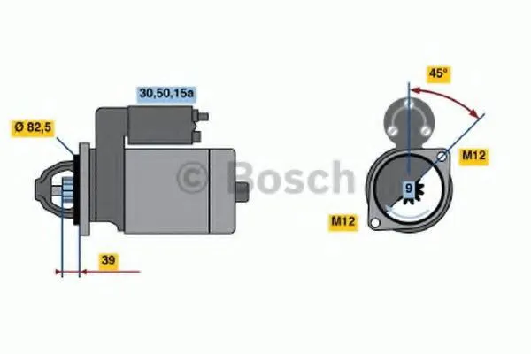 Motor de arranque 0986013600 Bosch