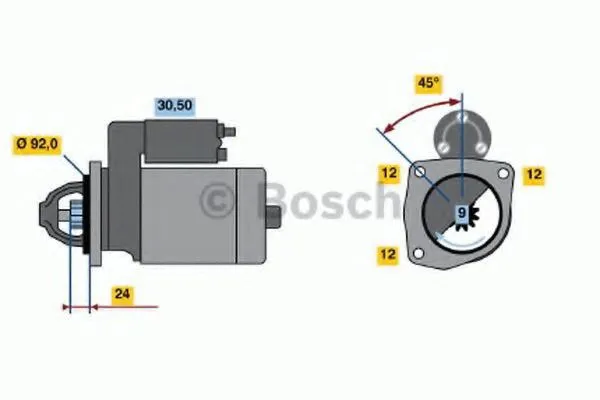 Motor de arranque 0986016210 Bosch