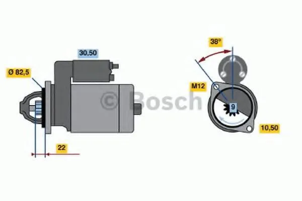Motor de arranque 0986016280 Bosch